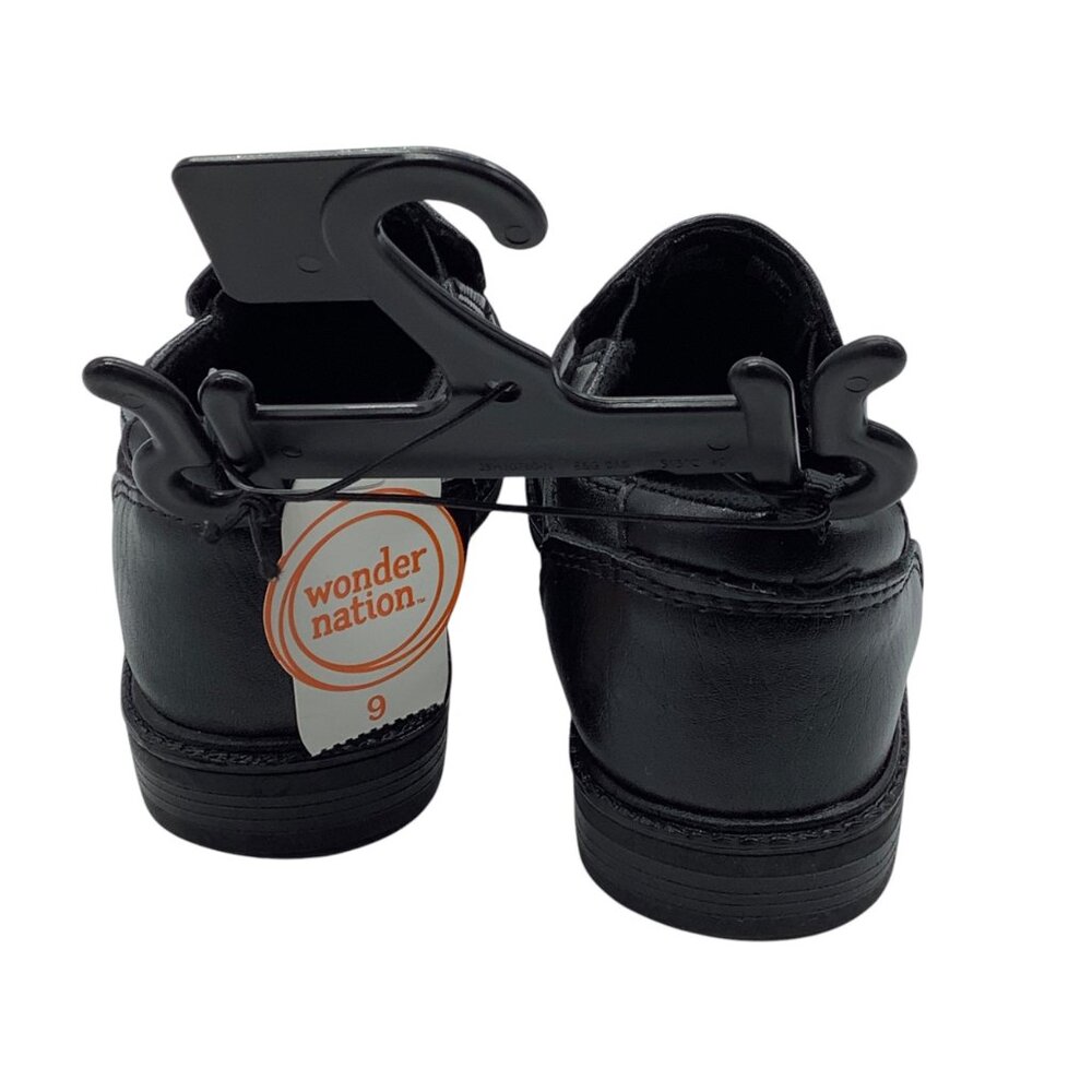 Wonder Nation Black Dress‎ Loafers Shoes Size 9 Slip-On NEW NWT - Picture 3 of 5